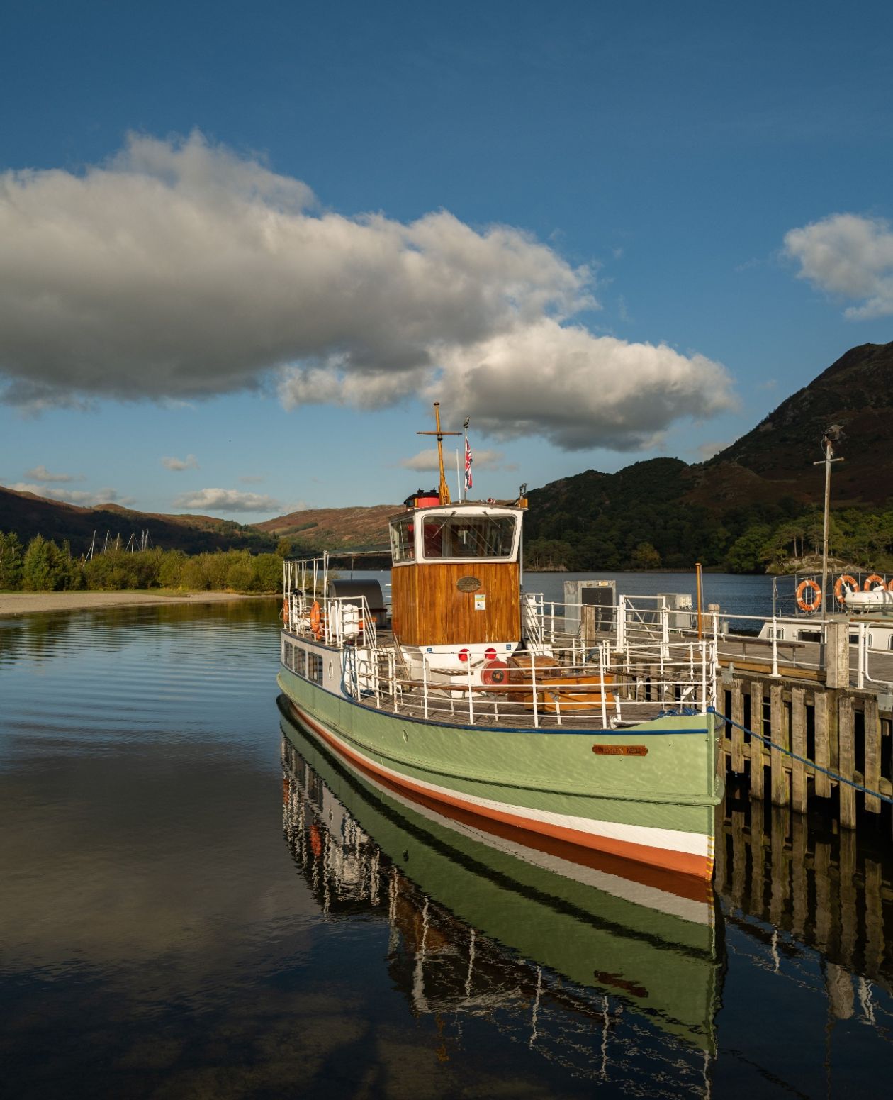 M.V. Western Belle at Glenridding pier with M.V. Lady Dorothy