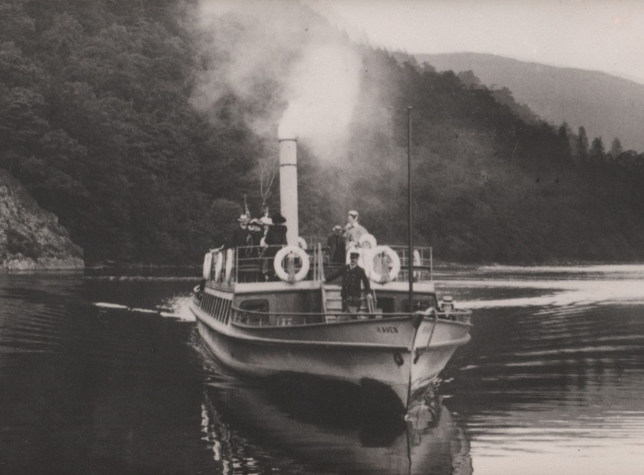 Historic photo of the heritage vessel MY Raven on Ullswater