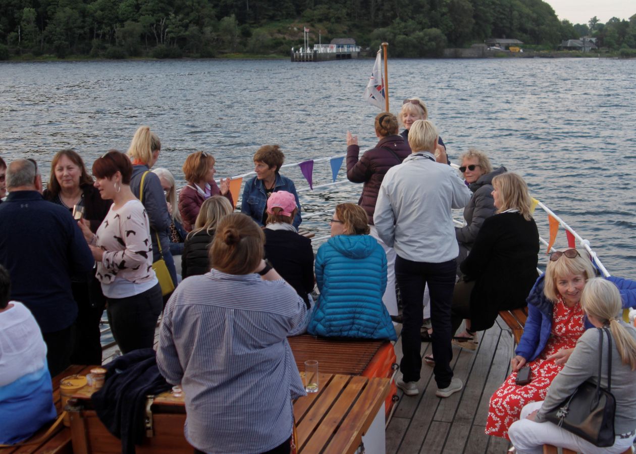 Group event heading towards Pooley Bridge pier