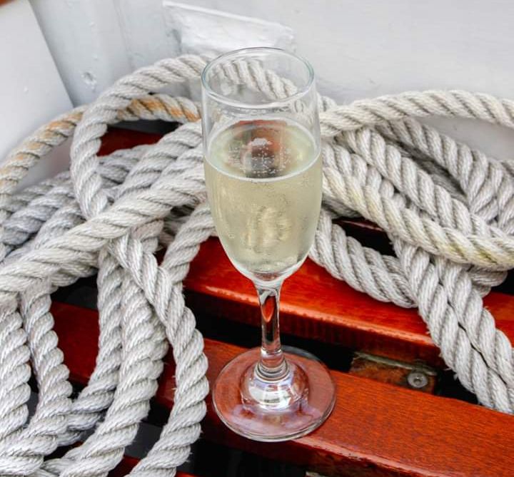 Prosecco glass at an event
