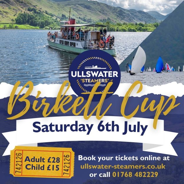 Join us in July for our annual spectator cruise for the Ullswater Yacht Club's biggest event of the year, the Lord Birkett Memorial Trophy race ⛵ 
-
This 3 hour cruise includes race commentary and our bar will be open throughout 